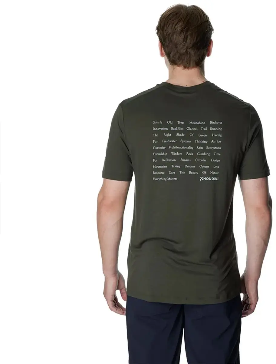 Houdini Tree Message T-shirt Met Korte Mouwen Groen L Man