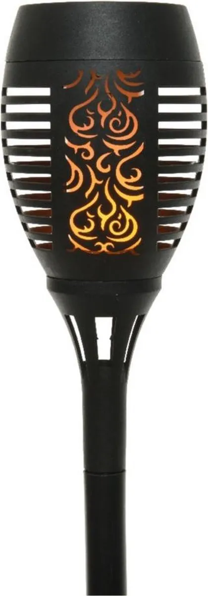 Decoris Lumineo Solar Tuinfakkel 4 Stuks - Zwart
