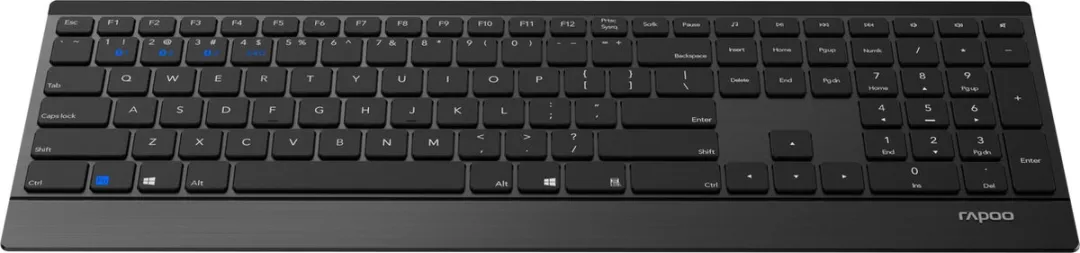 Rapoo E9500M Draadloos Toetsenbord - Multimode - Zwart