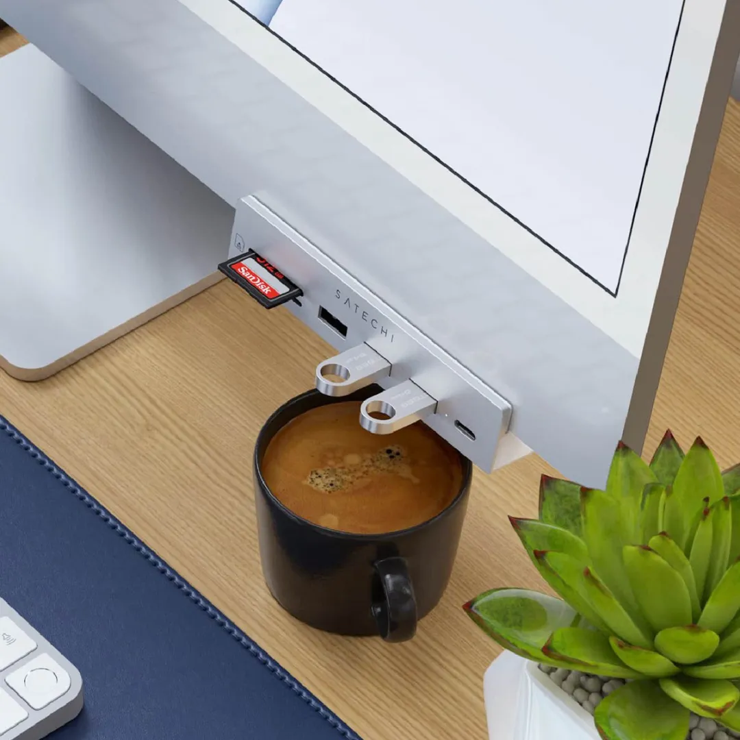 Satechi ST-UCICHS USB-C Clamp Hub iMac 24 - Grijs