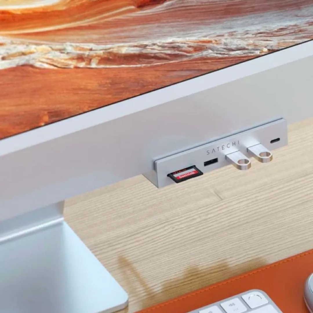Satechi ST-UCICHS USB-C Clamp Hub iMac 24 - Grijs - afbeelding 6 van 6