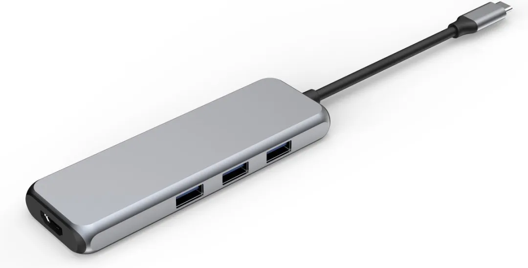 NÖRDIC DOCK-141 USB-C Dockingstation - 4K - 8 Poorten Space Gray