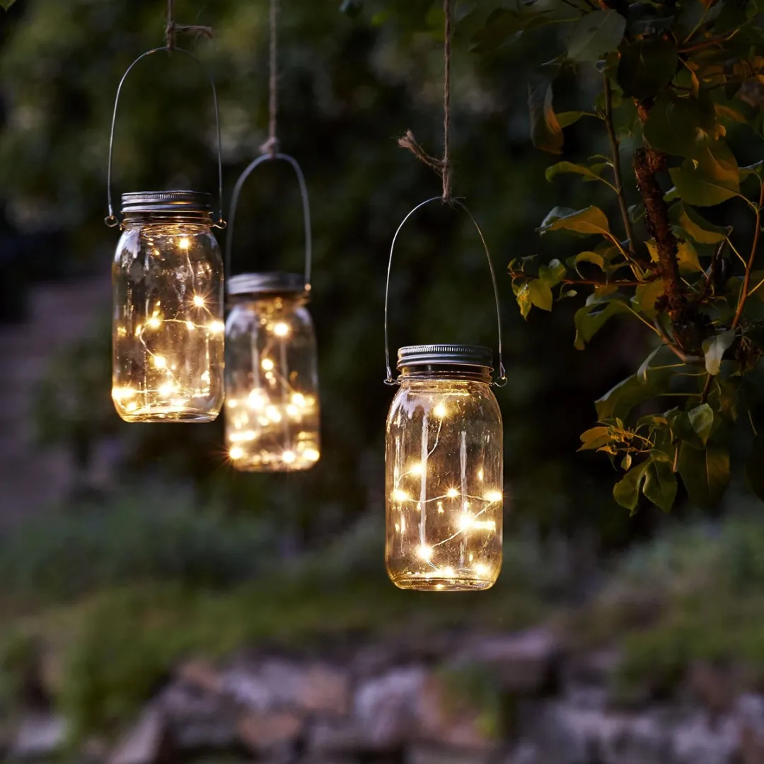 Star Trading Jamjar LED Solarglas - 10 Lichtpunten - Warm Wit