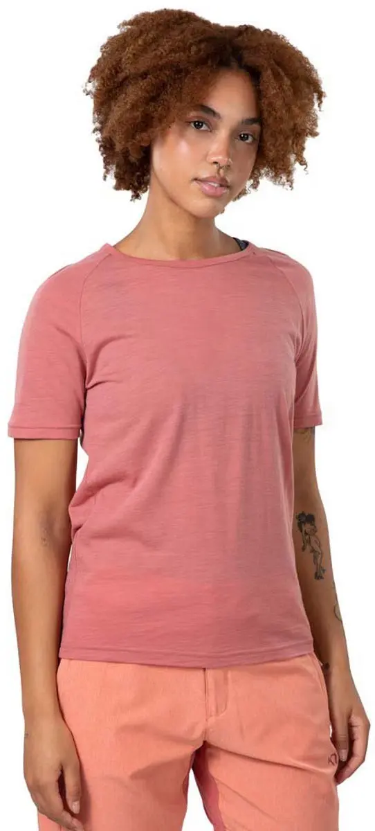 Kari Traa Sanne Wool T-shirt Met Korte Mouwen Roze M Vrouw