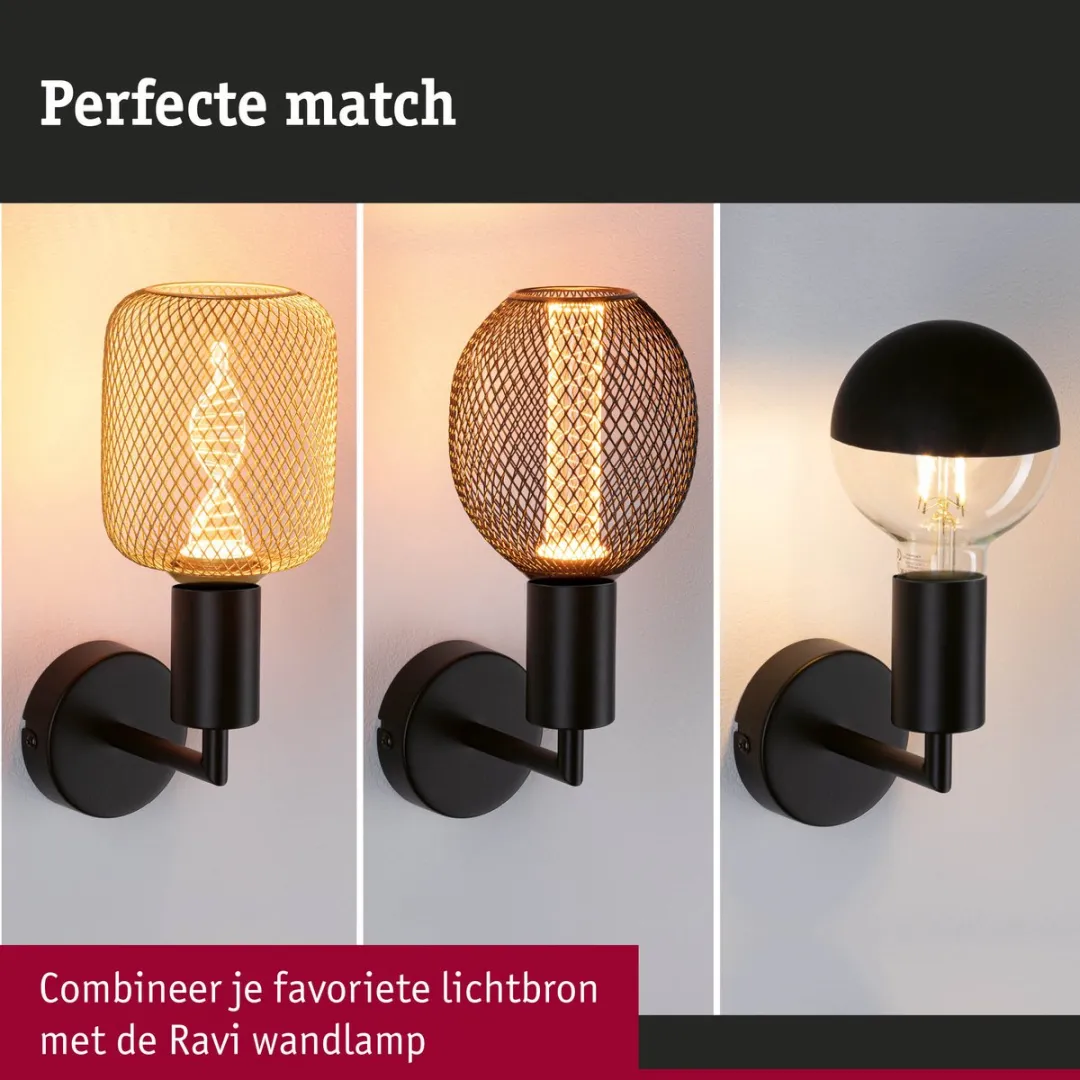 Paulmann Jaron LED Plafondlamp IP44 - Zwart mat - afbeelding 6 van 6