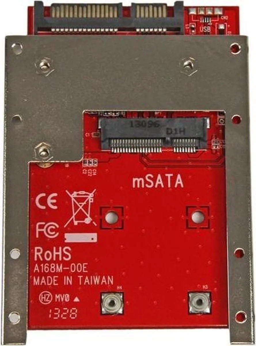 Startech SAT32MSAT257 SSD mSATA Adapter - Rood
