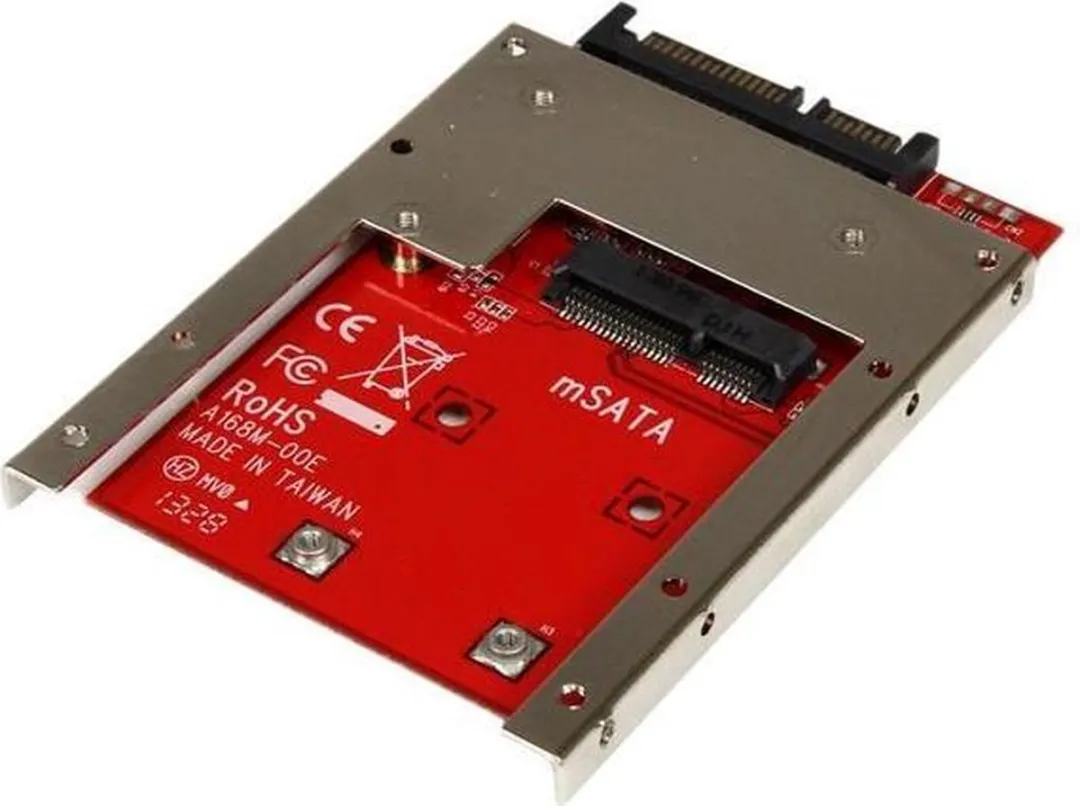 Startech SAT32MSAT257 SSD mSATA Adapter - Rood