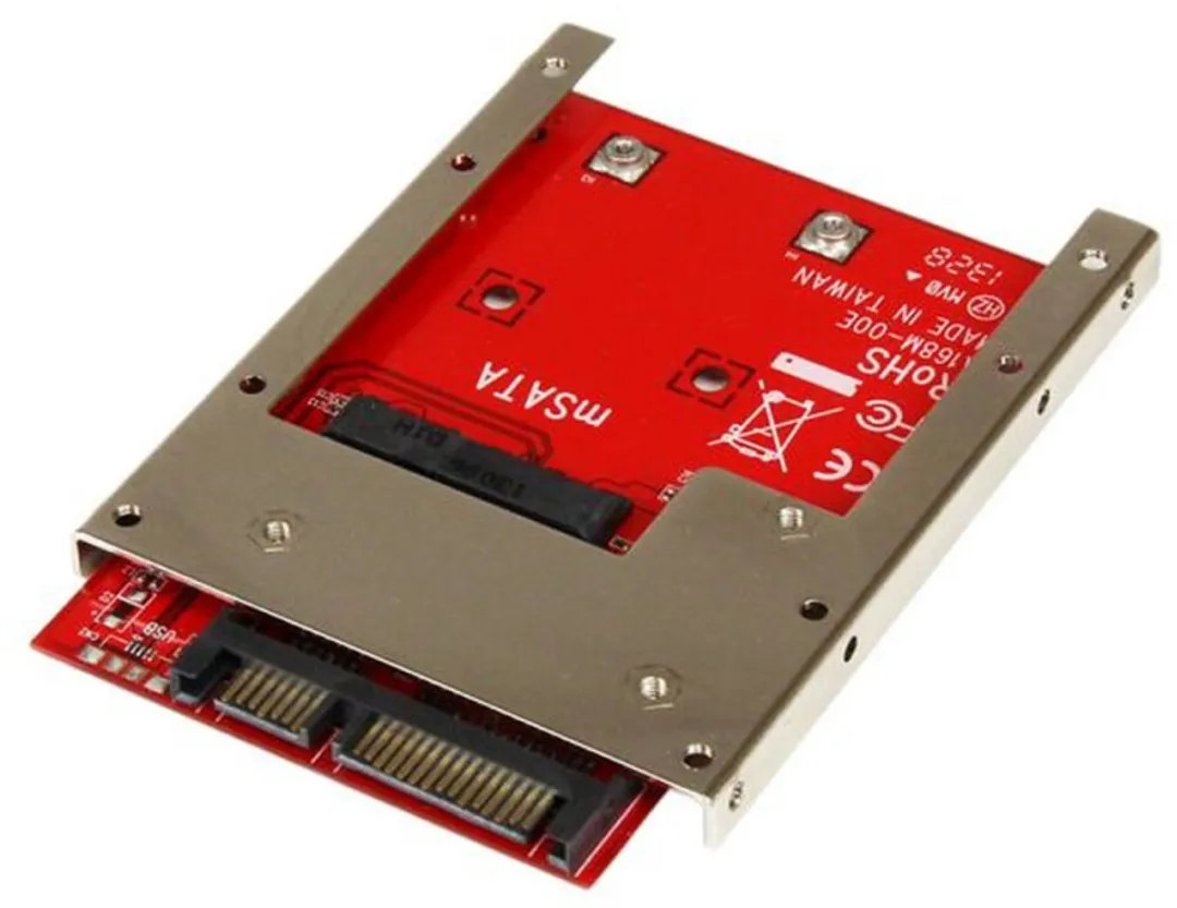 Startech SAT32MSAT257 SSD mSATA Adapter - Rood