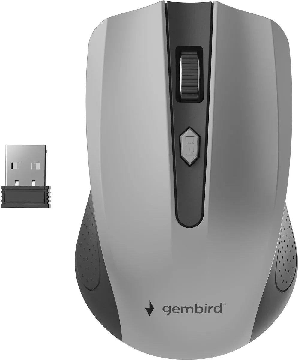 Gembird MUSW-4B-04-BG Draadloze Muis - 4 Knoppen - Zwart/Grijs