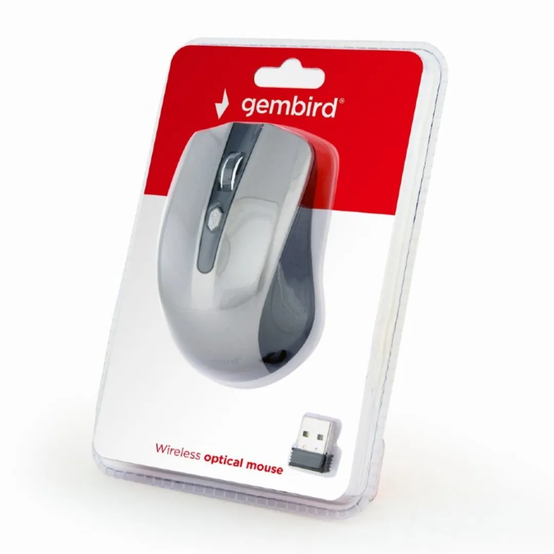 Gembird MUSW-4B-04-BG Draadloze Muis - 4 Knoppen - Zwart/Grijs