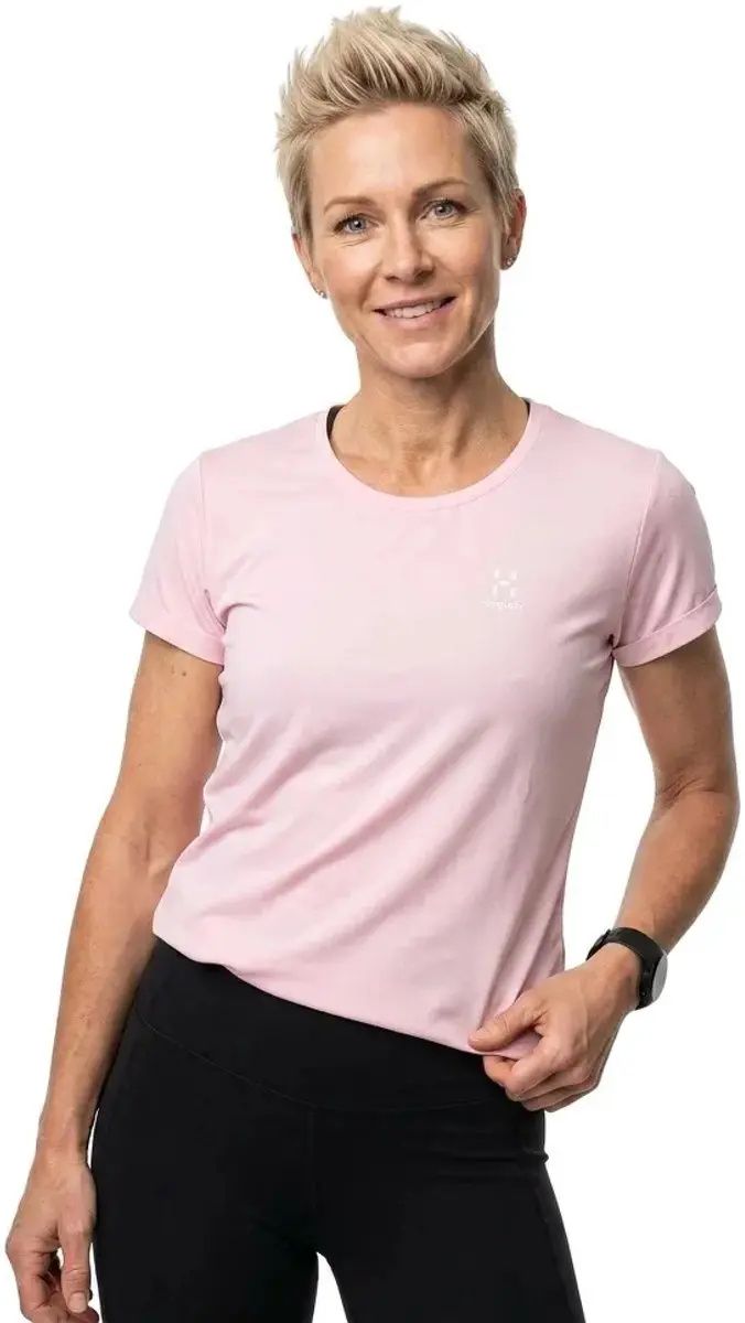 Haglöfs Ridge Hike Dames T-shirt - Fresh Pink - S - afbeelding 3 van 4
