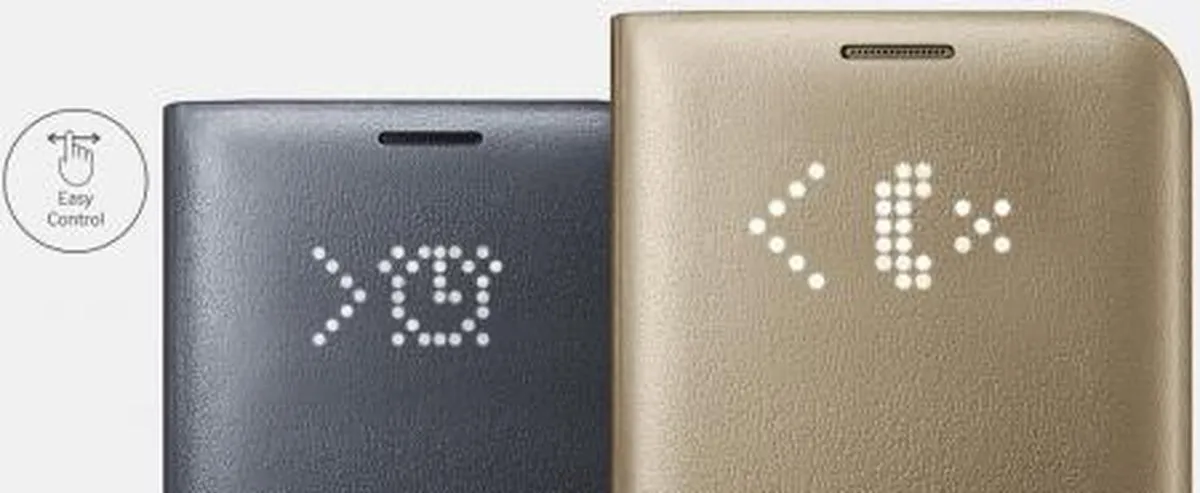 Samsung EF-NG935PFEGWW Flip Cover LED - Goud - afbeelding 3 van 6