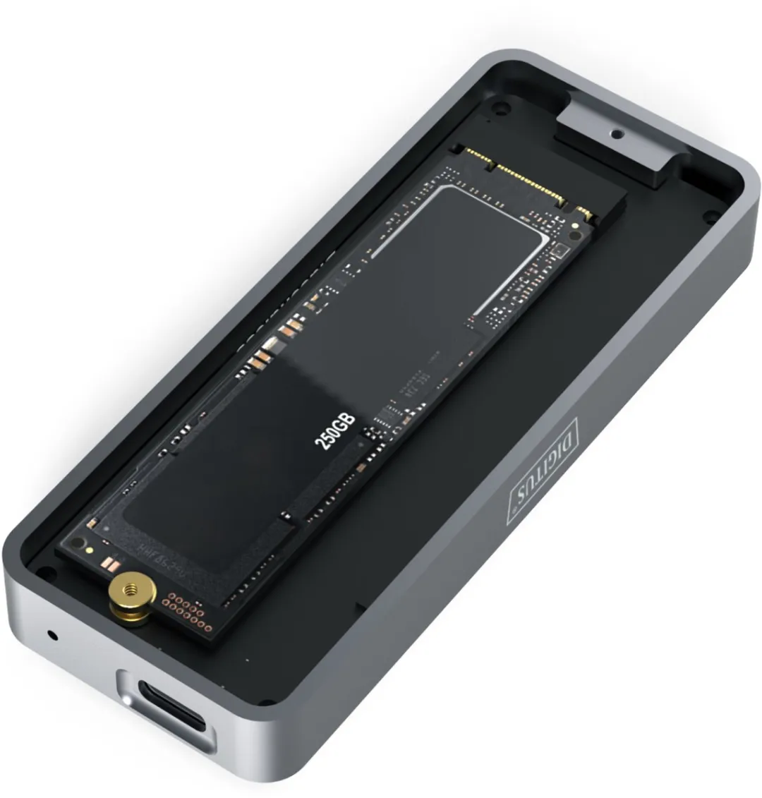 Digitus DA-71157 M.2 NVMe Extern Geheugenhuis - 20 Gbps - Grijs