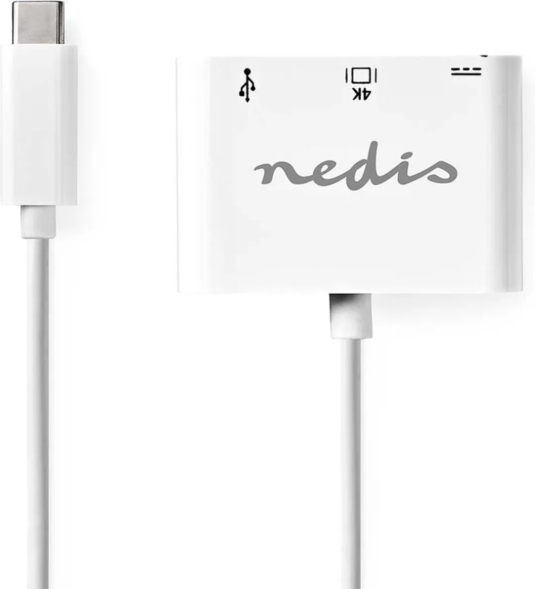 Nedis CCGB64765WT02 USB-C naar HDMI/USB-A Adapter - 5 Gbps - 0,20m - Wit