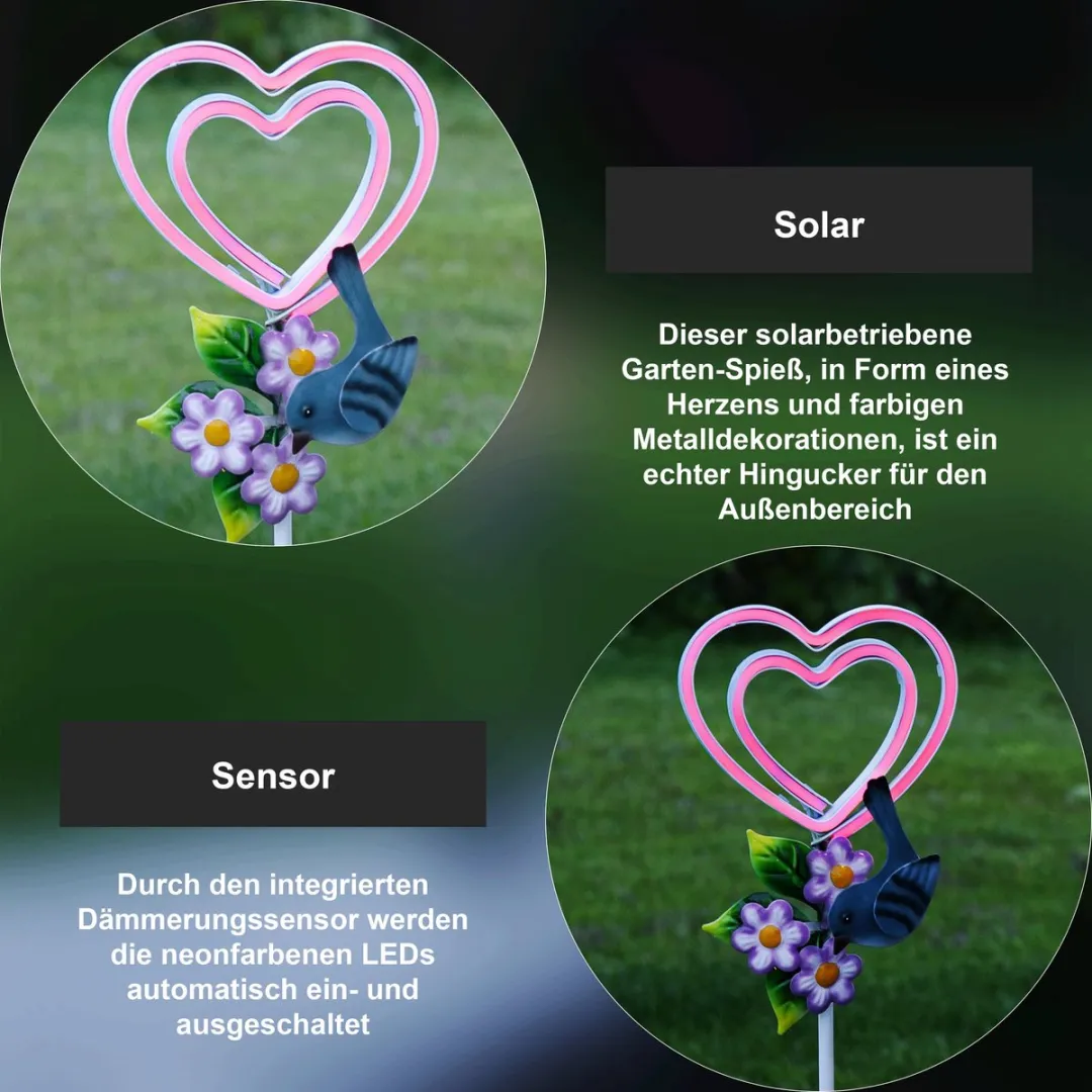 Star Trading Zonnepadlamp Linny Heart - Rood