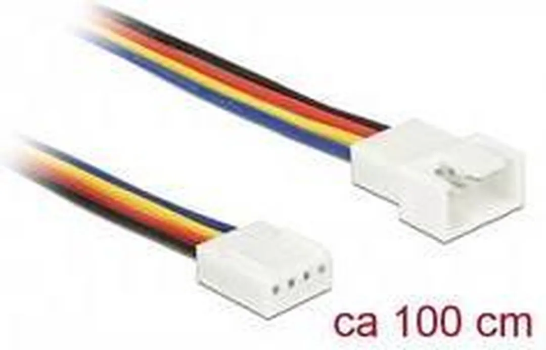 Delock Verlengkabel PC-ventilator 4-polig 1m - Bont - afbeelding 6 van 6