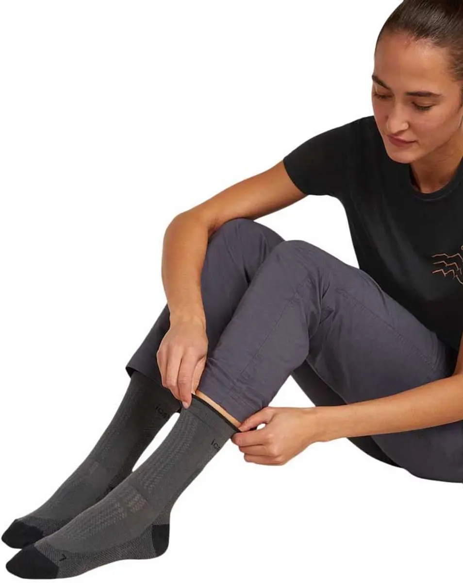 Icebreaker Hike+ Ultralight Crew Sok - Obsidian/Black - afbeelding 2 van 6
