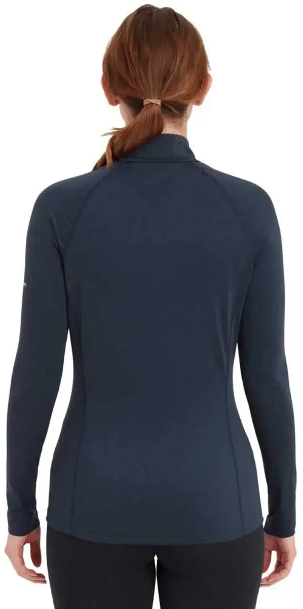 Montane Dart XT Zip Neck Dames Longsleeve - Eclipse Blue - S - afbeelding 2 van 4