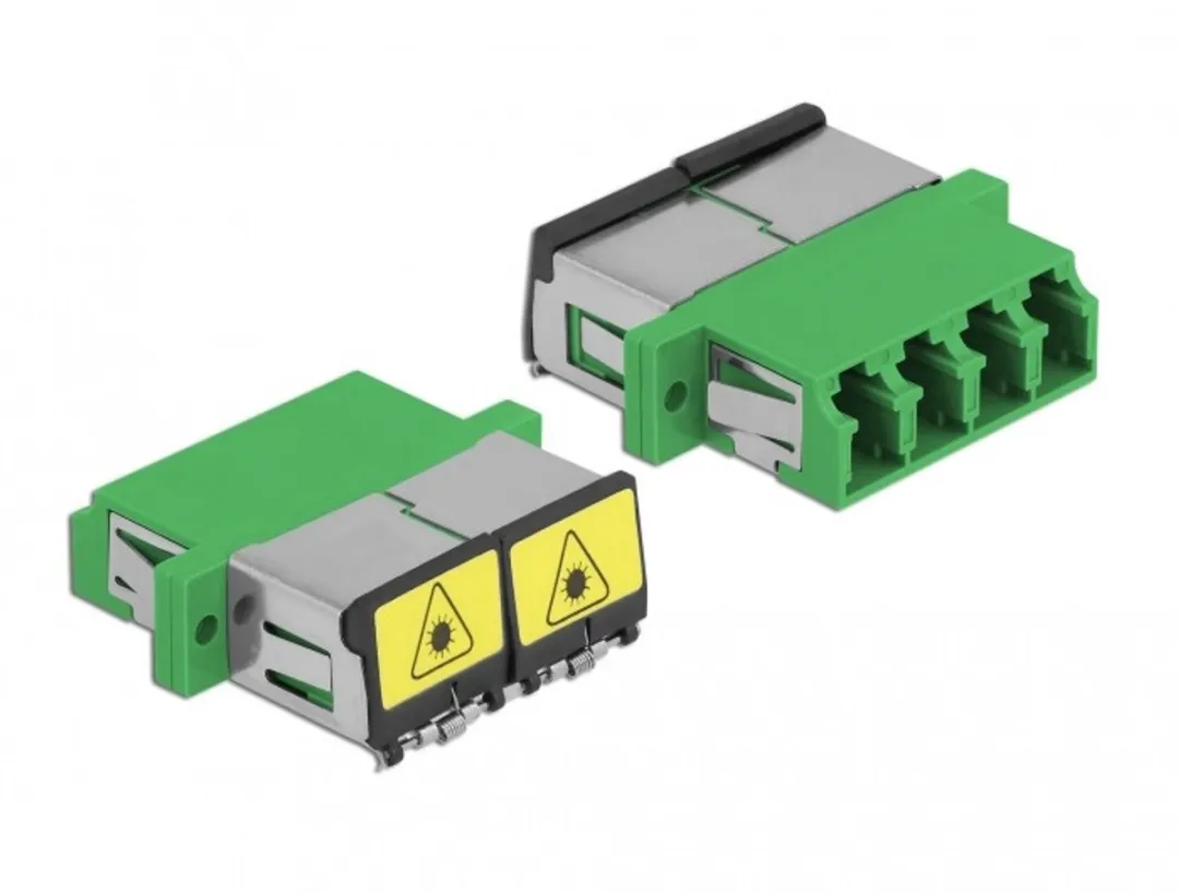 Delock 86902 LC Quad Female Optische Kabelkoppelaar - Groen