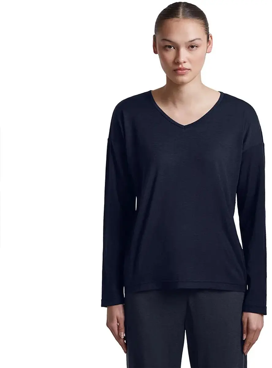 Icebreaker 150 Lodge Relaxed T-shirt Met Lange Mouwen Blauw XL Vrouw