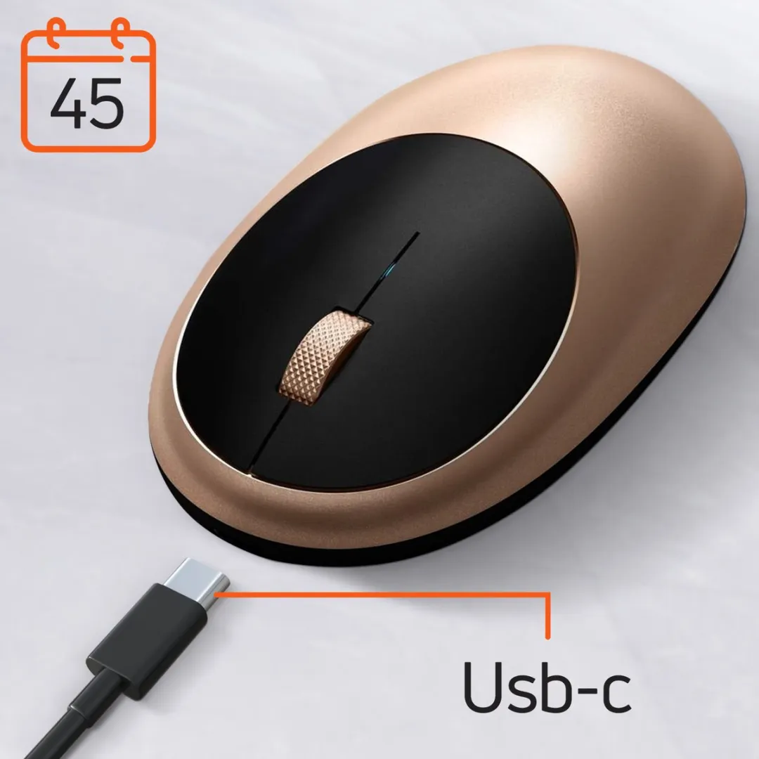 Satechi M1 Ambidextrous Bluetooth Muis - Goud - afbeelding 4 van 6