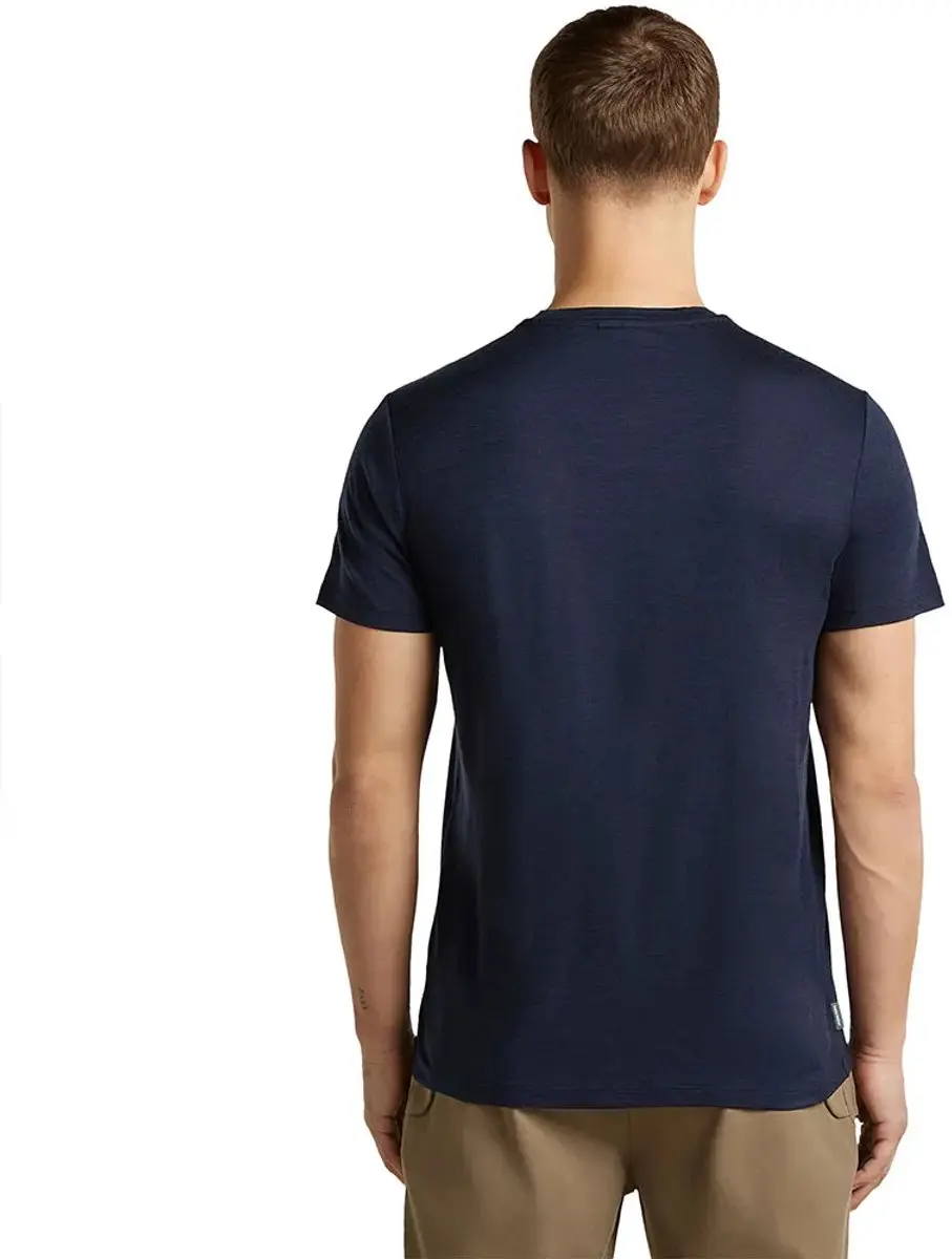 Icebreaker 150 Tech Lite Ibstitchline T-shirt - Navy - afbeelding 2 van 4