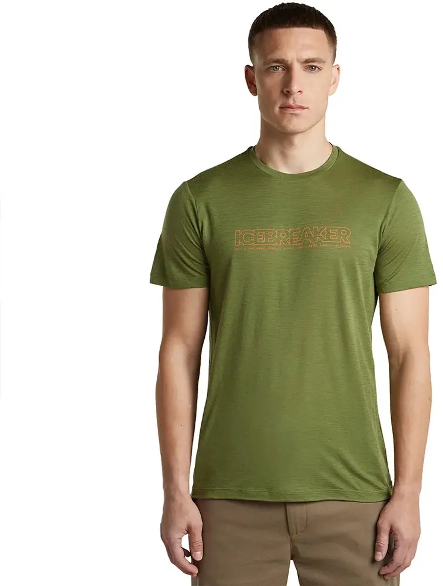 Icebreaker 150 Tech Lite Ibcoordinates T-shirt Met Korte Mouwen Groen XL Man
