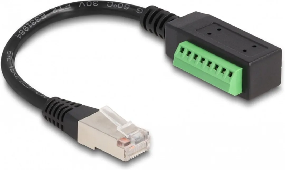 Delock RJ45 naar Terminal Block Adapter 21.5cm
