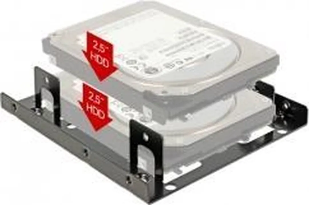 Delock 18210 HDD/SSD Montageframe 2x 2.5" - 3.5" - Zwart