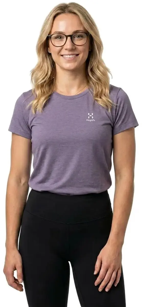 Haglöfs Ridge Hike Dames T-shirt - Purple Fog - S - afbeelding 4 van 4
