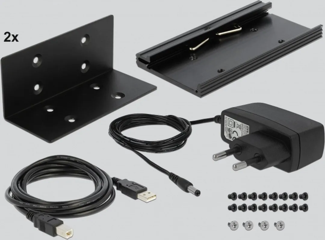 Delock 64070 USB 2.0 naar 12x RS-232 Hub - Zwart