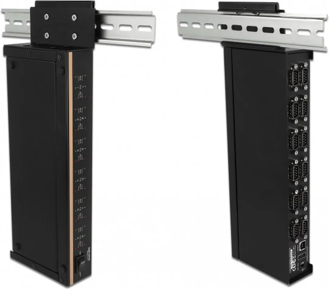 Delock 64070 USB 2.0 naar 12x RS-232 Hub - Zwart