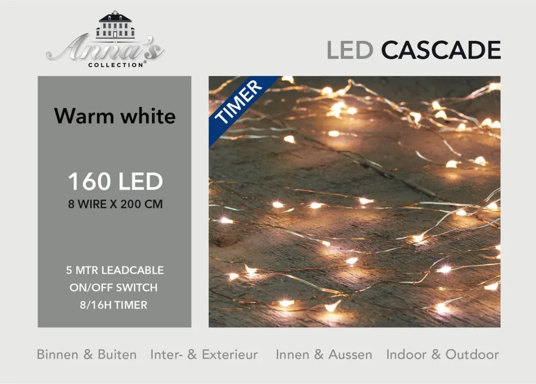 Anna's Collection Cascade Kerstverlichting 200cm