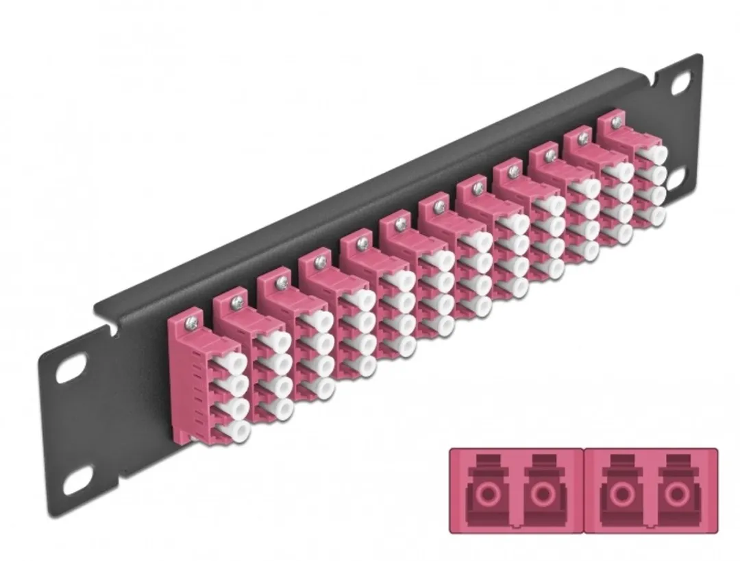 Delock 10" Fiber Optic Patch Panel 12 Port LC Quad