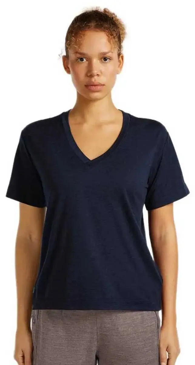 Icebreaker Merino 150 Tech Lite Relaxed V Neck T-shirt Met Korte Mouwen Blauw XS