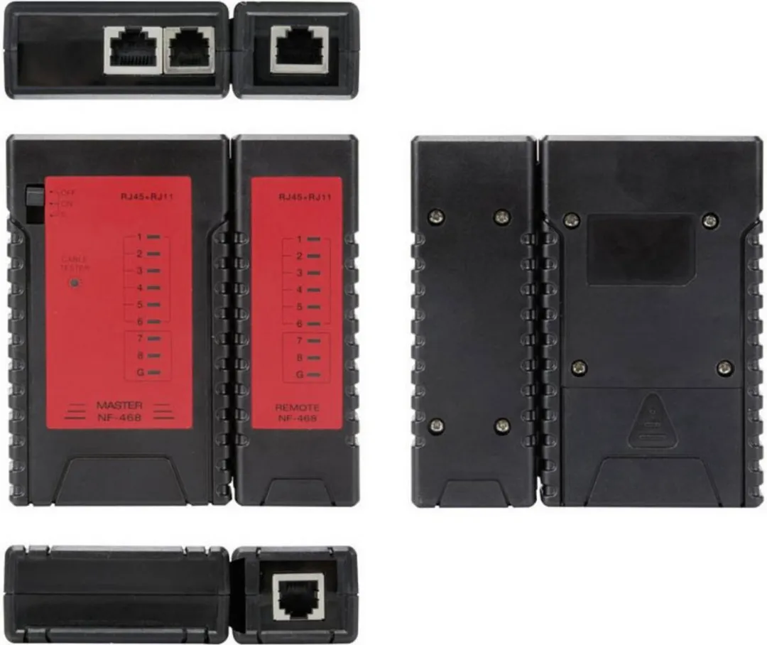 Velleman VTLAN6 Netwerkkabeltester - RJ45/RJ11 - Rood/Zwart - afbeelding 5 van 5