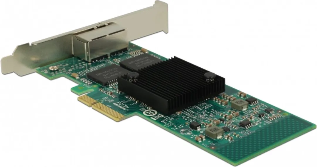 Delock PCIe x4 2x RJ45 Gigabit LAN i350 - Zwart
