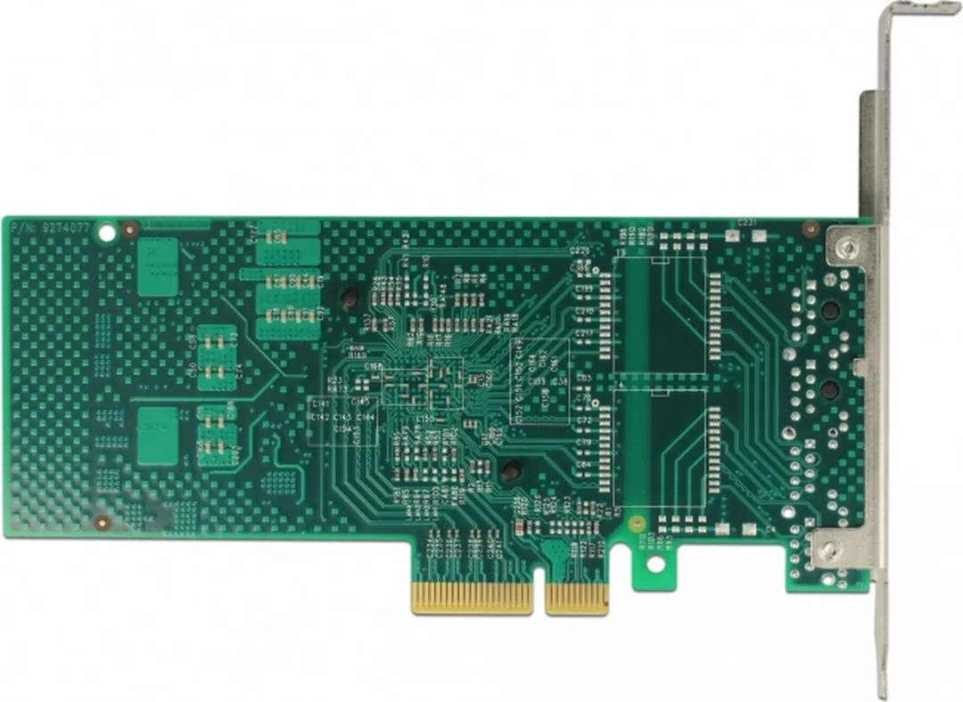 Delock PCIe x4 2x RJ45 Gigabit LAN i350 - Zwart