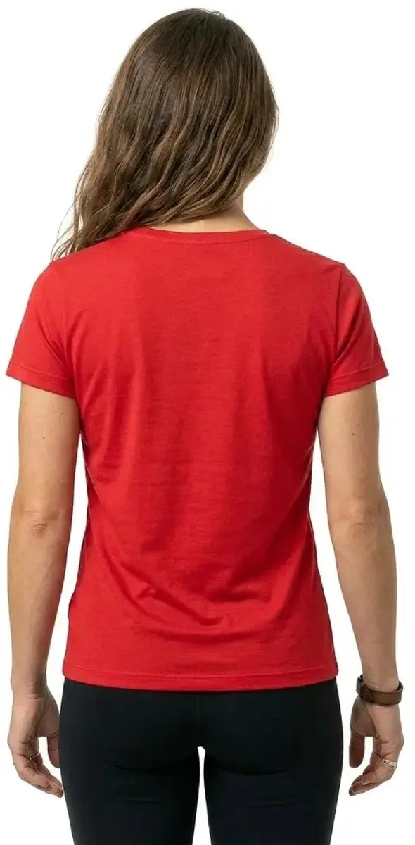 Haglöfs Ridge Hike Dames T-shirt - Bright Red - M - afbeelding 2 van 4