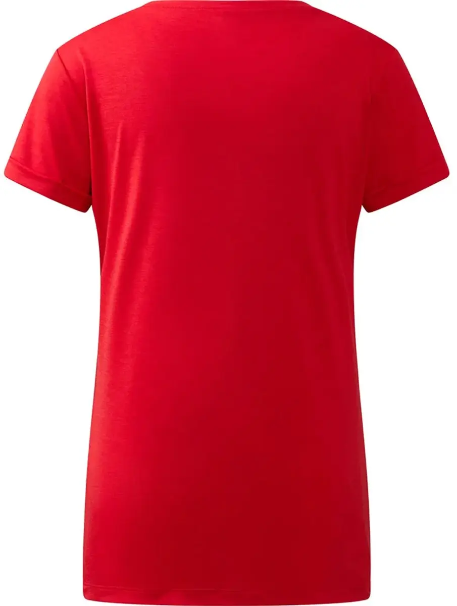 Haglöfs Ridge Hike Dames T-shirt - Bright Red - M - afbeelding 4 van 4