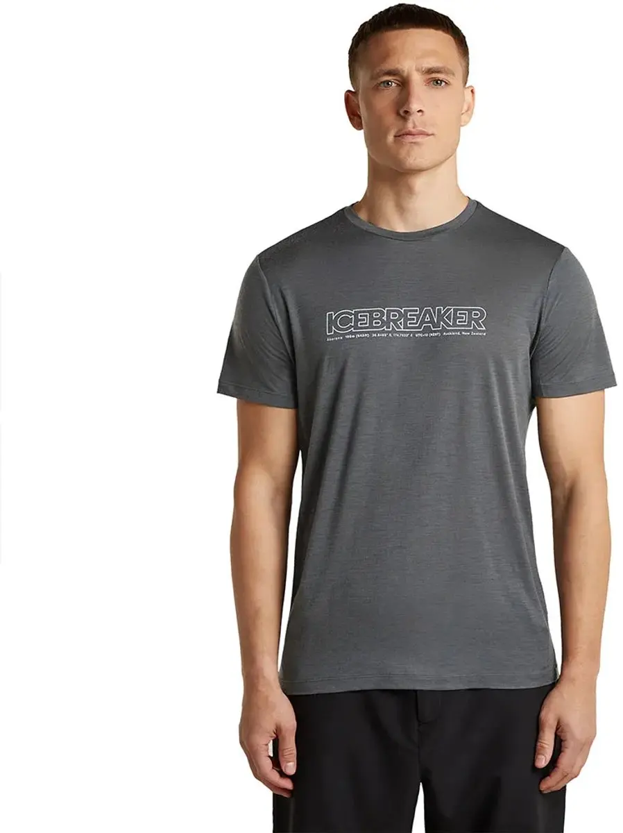 Icebreaker 150 Tech Lite Ibcoordinates T-shirt Met Korte Mouwen Grijs XL Man
