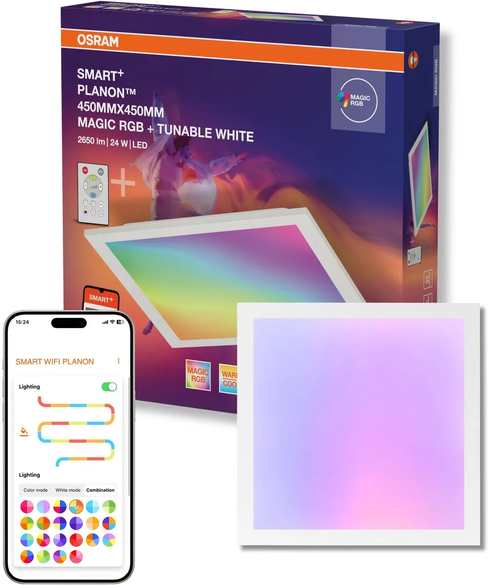 Osram Smart+ Wifi Planon Magic LED Paneel 24W - 2400lm - RGBW