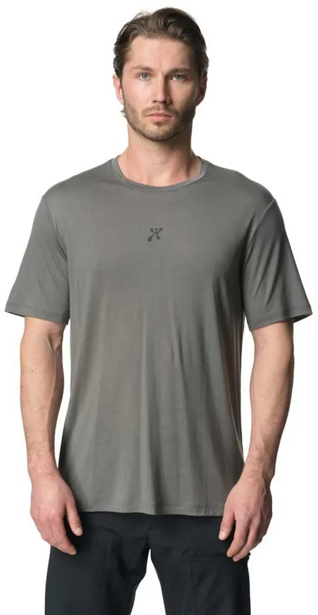 Houdini Tree Message T-shirt Met Korte Mouwen Grijs M Man