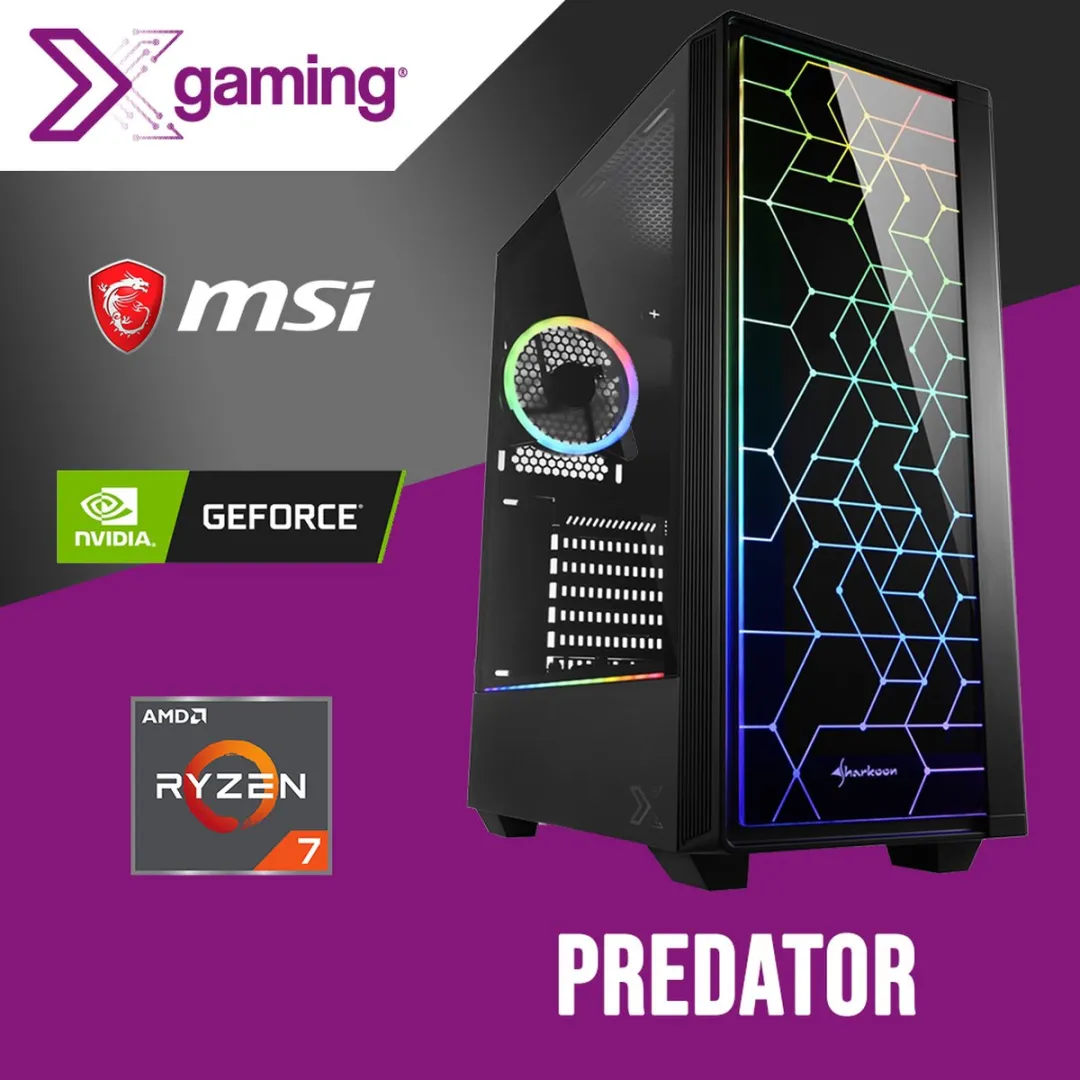 Xgaming Predator Gaming PC - AMD Ryzen 7 5700X RTX3050 16GB 1TB