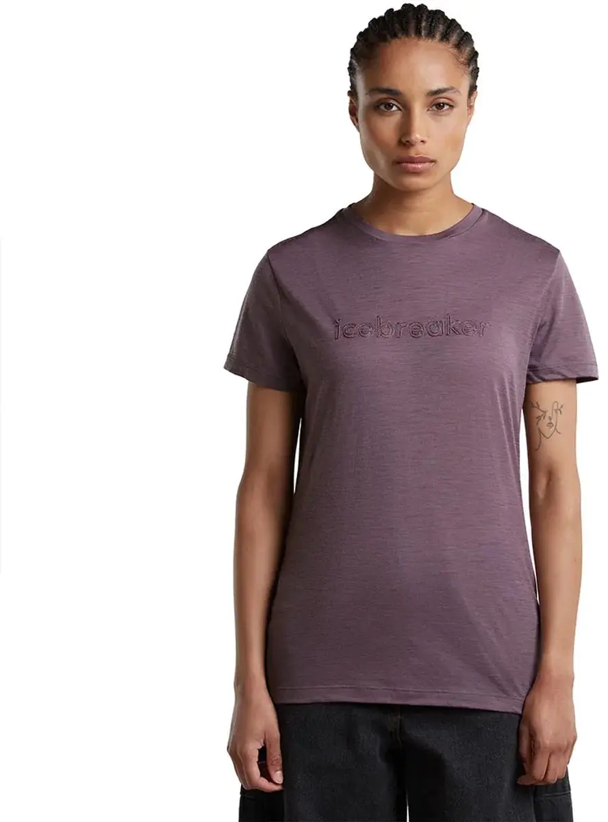 Icebreaker 150 Tech Lite Ibstitchline T-shirt Met Korte Mouwen Paars L Vrouw