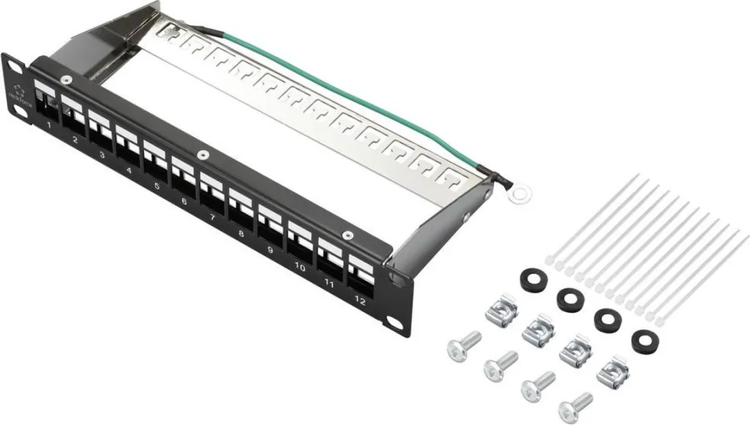 Renkforce RF-4996626 Patchpaneel 12 Poorten - 1 HE - Zwart