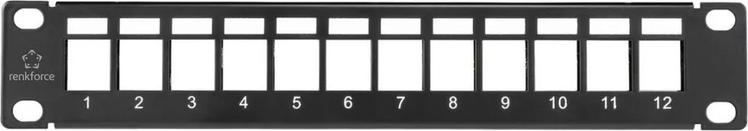 Renkforce RF-4996626 Patchpaneel 12 Poorten - 1 HE - Zwart