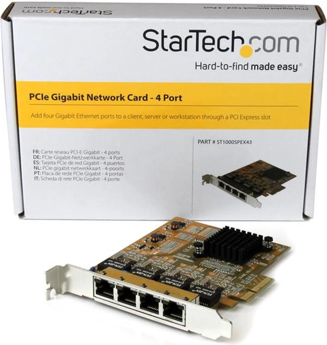 Startech ST1000SPEX43 Quad Port PCIe Netwerkkaart