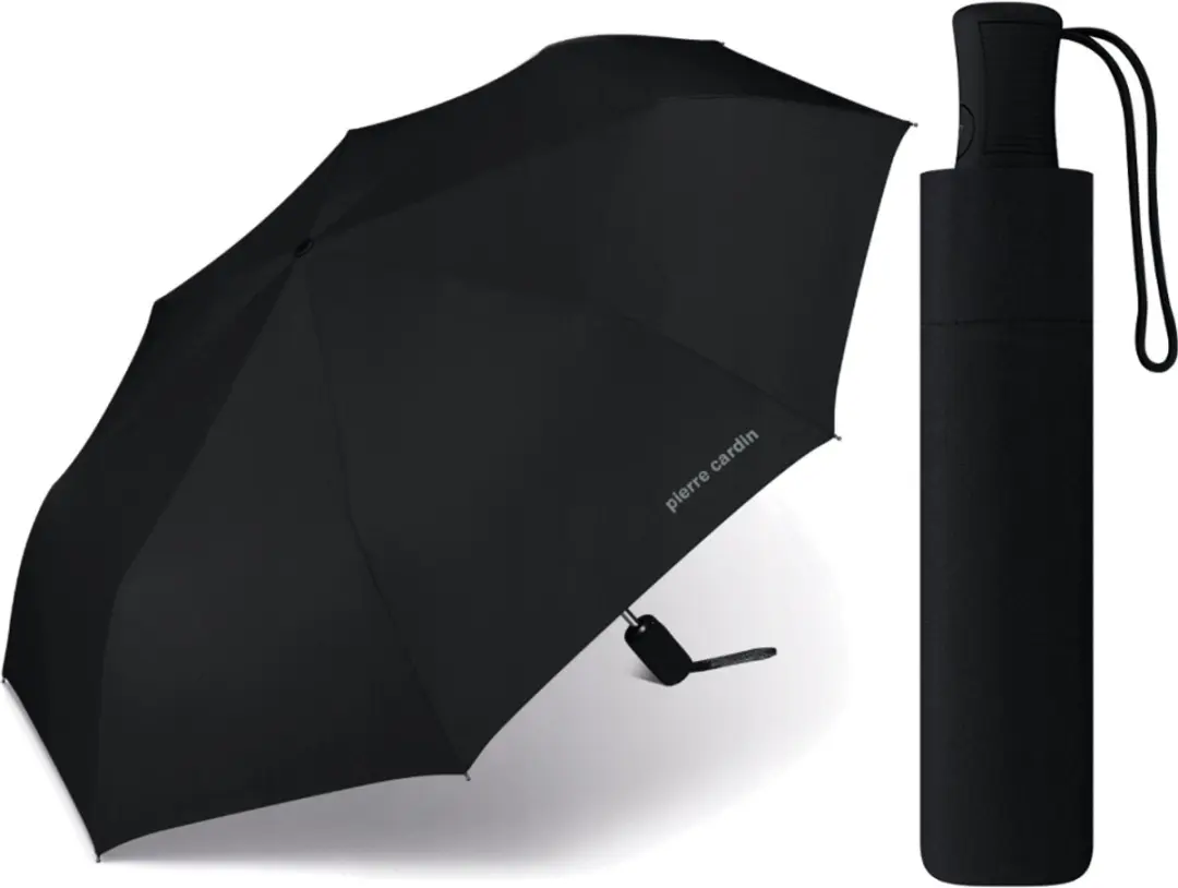 Pierre Cardin Heren Paraplu, Compact & Winddicht, Zwart