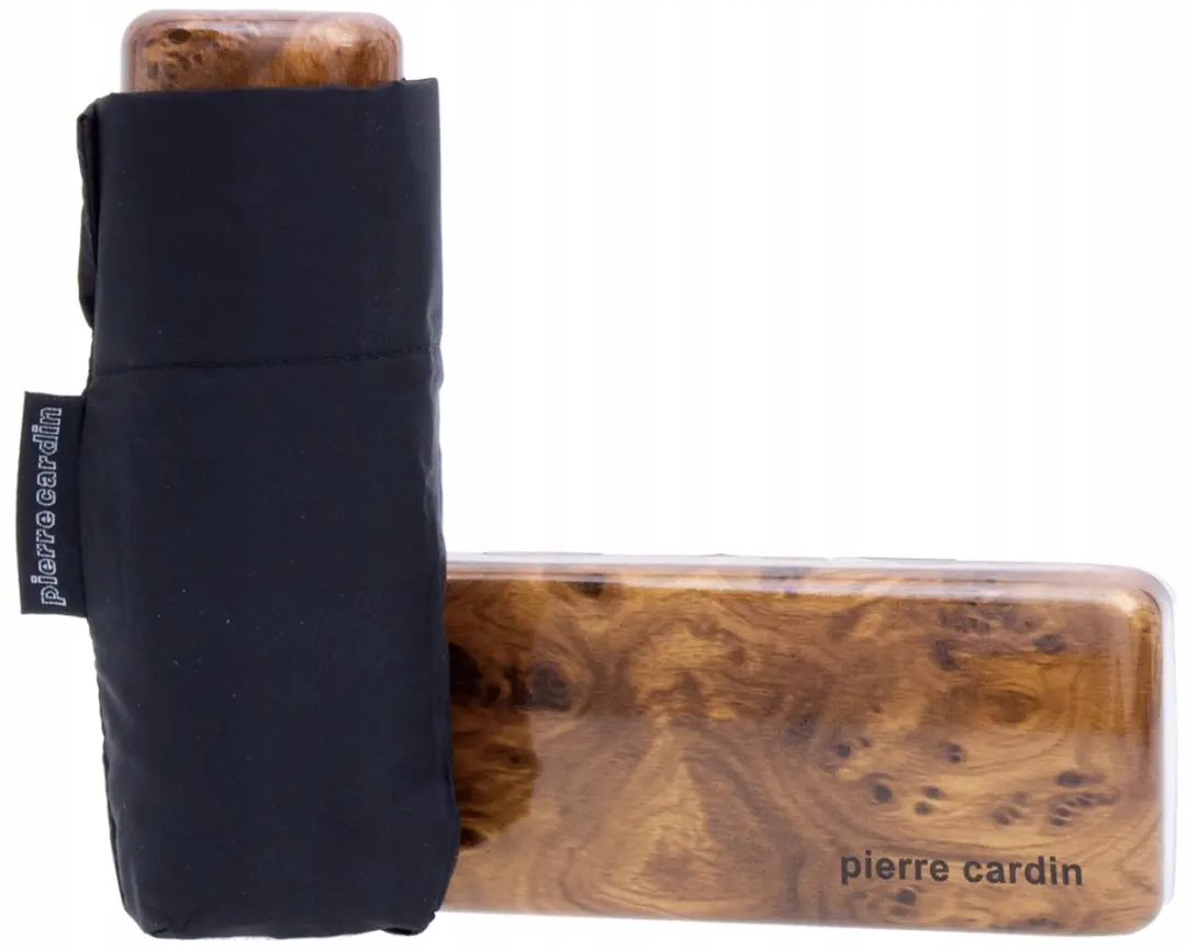 Pierre Cardin Noire Heren Paraplu Compact Inklapbaar met Hoes